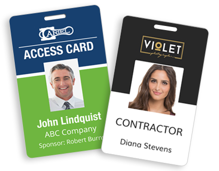 Custom-branded visitor and contractor access cards