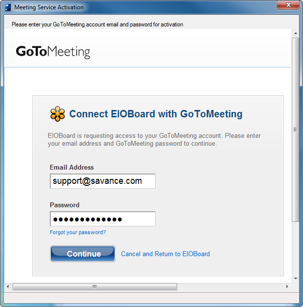 GoToMeeting Status Board Integration