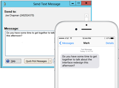 SMS text messaging