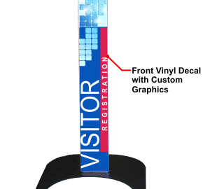 Front Custom Vinyl Decal for Floor Stand