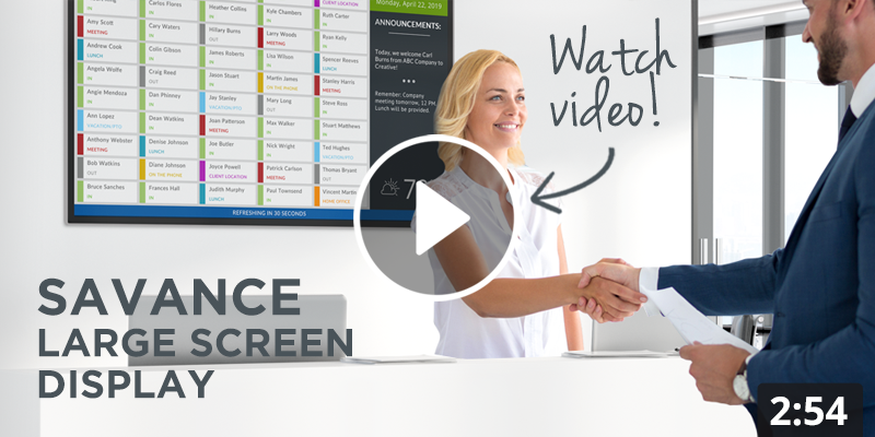 Savance Large Screen Display Overview Video